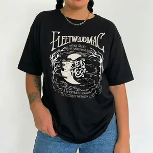 Plus Size Vintage Graphic Tee Women Sisters Of The Moon Witchy Shirt Celestial Boho Retro Rock Relaxed Fit Comfy Top S-6XL