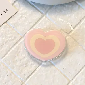 Pink beautiful heart-shaped stand, suitable for extendable and foldable phone stands, sturdy and convenient, Handsfree Viewing, Portable Stand, Decorative Stand, Stylish Holder, Durable Holder, Phone Grip, Stand For Phone, Smartphone Users