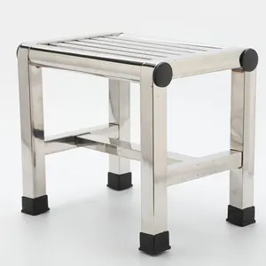 Stainless Steel Square Stool, Waterproof & Non-slip Stool, Thick & Durable Stool for Indoor & Outdoor Use, Portable Stool, Camping Furniture