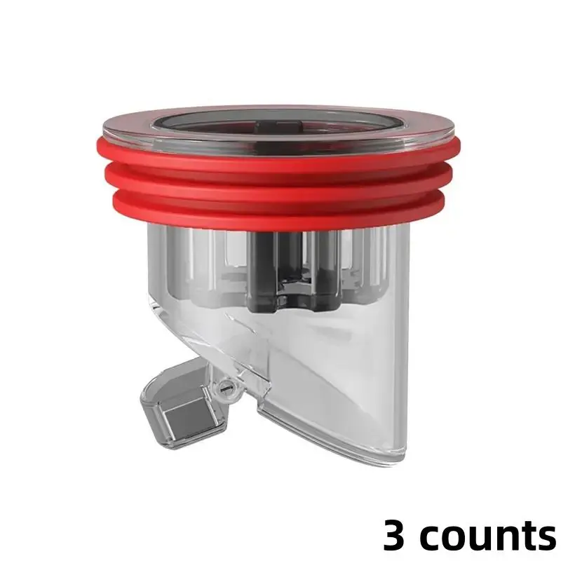 3 Counts Anti Odor Floor Drain with Anti Clogging Hair Catcher, Bathroom Accessory, Bathroom Necessities, Ideal for Shower and Sewer Valves, Prevents Bathroom and Kitchen Odors