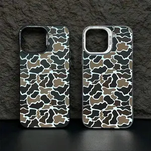 A Retro Camouflage Pattern Laser-Etched Protective Matte Phone Case Compatible with for iphone Models 11, 12, 13, 14, 15, 16, XS, XR, X, 7, 8 Plus, Pro Max, And SE Series, Perfect As a Gift for a Girlfriend, Boyfriend, Friend, Or for Yourself.