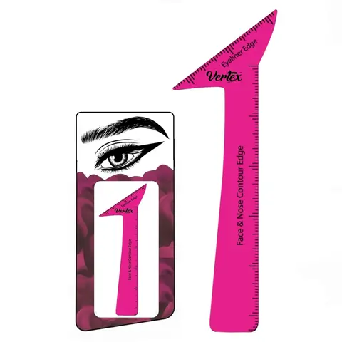 Eyeliner Stencils & Pencil Liquid Waterproof Tool Includes Pen Stamp Thin Angled Wing Tips for Beginners Eyebrow Pomade in Black Makeup - Brush