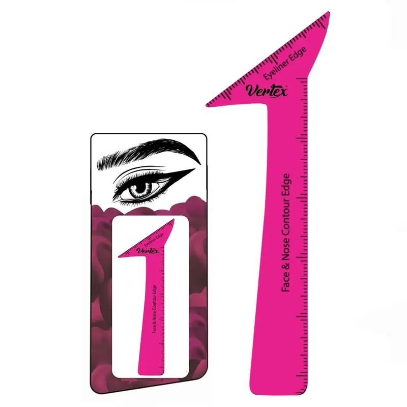 Eyeliner Stencils & Pencil Liquid Waterproof Tool Includes Pen Stamp Thin Angled Wing Tips for Beginners Eyebrow Pomade in Black Makeup - Brush