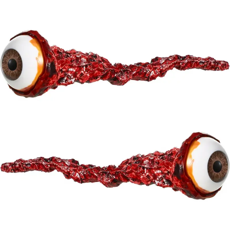 2-Piece Large Handmade Realistic Ripped-Out Fake Brown Eyeballs, No-Spill Halloween Decoration, Haunted Home Decor, Movie & Party Props, Movie Props