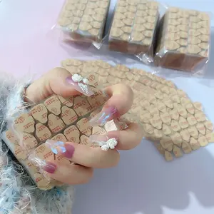 50/100pcs Kraft Paper Jelly Nail Art Stickers, Ultra-Thin Waterproof Flexible Gel Adhesive Patches, Removable Wearable Nails Accessories for Women DIY Manicure Supplies