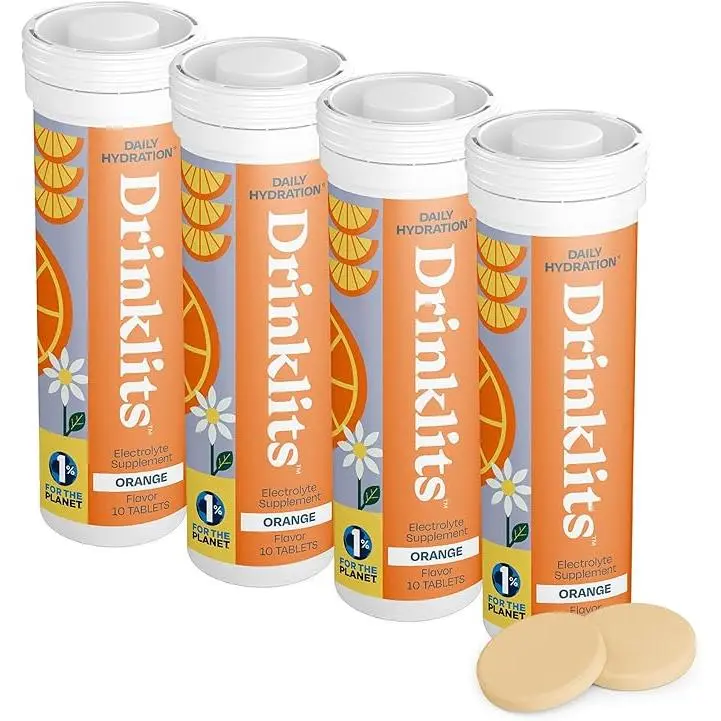 Orange Daily Hydration Tablets (4) Tube Bundle