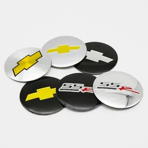 4 Pack 56mm Aluminum Alloy Wheel HUB Center Cap Sticker Decal, Decorative Emblem for Chevrolet Cruze, Captiva, Aveo, Spark, Colorado, Decal For Cars