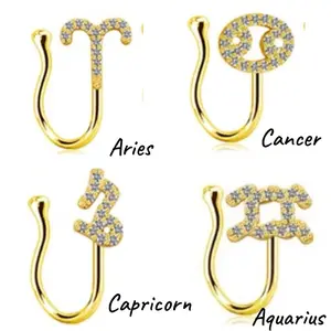 Unisex zodiac nose cuffs
