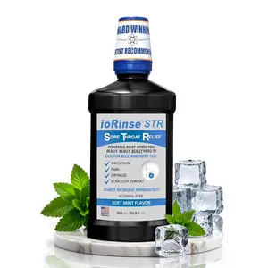 ioRinse STR (Sore Throat Relief) Professional Strength Gargle. Instantly soothes inflamed throats. ioRinse is recommended by thousands of healthcare professionals because it simply works better. 16 oz