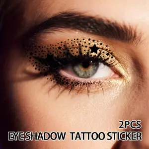 2pcs Smoky Eye Shadow Stickers, Disposable Eyeliner Makeup Tattoos, Perfect for Daily Use and Parties, Lasts 3-5 Days