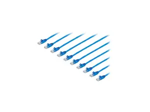 StarTech.com 25 ft. CAT6 Cable 10 Pack - Blue CAT6 Patch Cord - Snagless RJ45 Connectors - 24 AWG Copper Wire - Ethernet (N6PATCH25BL10PK)