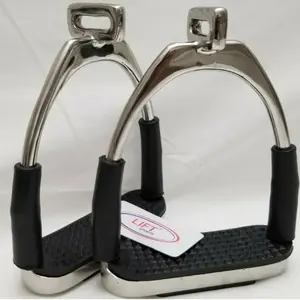 Offset 4.75 Inches Horse English Flexible Safety Stirrups made of Stainless Steel