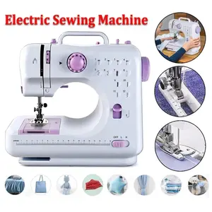 12 Built-In Stitches Portable Electric Sewing Machine, Lightweight & Easy to Operate, Foot Pedal Function, Dual Start Modes, Perfect for Beginners Kids DIY Projects & Holiday Gifts USA Seller