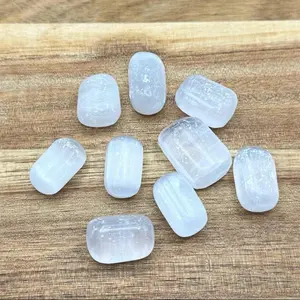 Polished Selenite Tumbles CLEANSE CHARGE Satin Spar Tumbled Stones for Amplifying and Cleansing Other Crystals