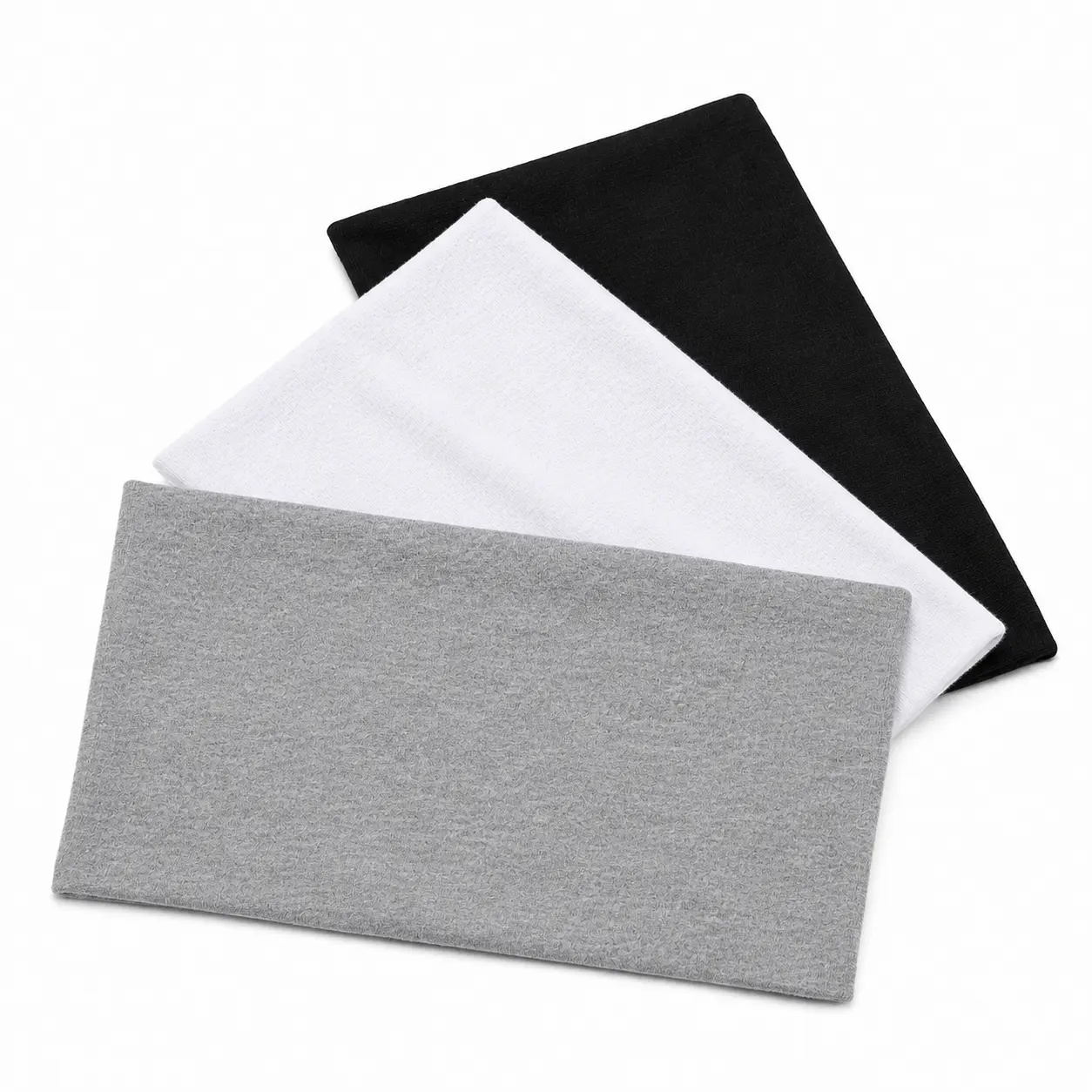 Unisex Adult 3-Pack Wide Synthetic Fiber Headbands - Breathable, Soft, Non-Slip Stretch Hair Bands for Workout, Makeup (Beauty & Personal Care Makeup Tools), Yoga Headband