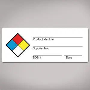 Avery NFPA Secondary Container Labels, Waterproof, Chemical Resistant, Preprinted, Handwrite-Only, 1" x 2.5", 600 NFPA Labels