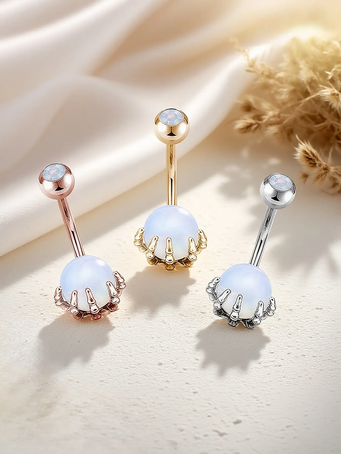 Women's Casual Hip-Hop Dragon Claw Belly Ring, Body Jewelry Navel Piercing Pin, Party Accessory, Comfortable Wear, Stylish Design