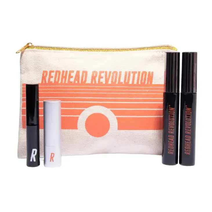 Redhead Revolution The Makeup Set - Includes Vegan Gingerlash Mascara, Color Wash Lipstick & Brow Love - Everyday Easy Look - US Origin