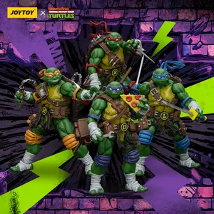 JOYTOY TMNT 1/18 Action Figures Anime 10.6cm Donatello Raphael Leonardo Michelangelo