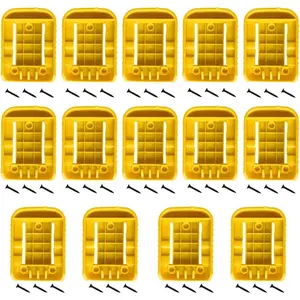 14-Packs Battery Holders for Dewalt 20V Mount Dock Fit for 20V 60V MAX Yellow (No Battery)