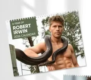 Robert Irwin 2026 Wall Calendar, Celebrity Fan Planner, Animal Lover Wall Calendar, Celebrity Crush Merch, Funny Holiday Gift for Her