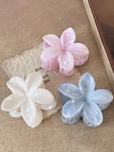 Cute Flower Shaped Hair Claws, Flower Hair Clip, Lightweight Fashionable Hair Accessories for Women & Girls, Minimalist Headwear Suitable for Thick Hair