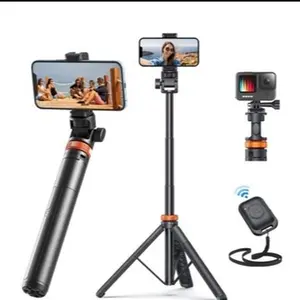 62" Phone Tripod for iPhone/Android & Selfie Stick with Remote, Upgraded Stand, Compatible with iPhone 16/15/14/13, Travel-Friendly & Stable