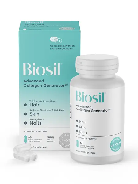 Biosil Liquid Collagen Support – For Firmer, Radiant Skin & Thicker Hair | 60ct