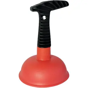 Mini Sink & Drain Plunger with Short Handle - Heavy-Duty Rubber Cup &  Grip for  Suction, Unclog Slow Drains in Sinks, Tubs, Showers, Bathrooms, Kitchens, Compact, Space-Saving Design