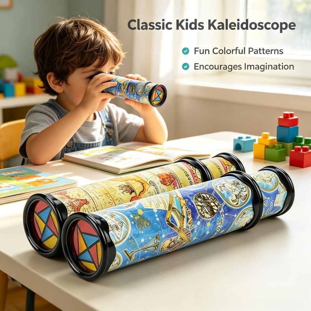 1pc Classic Retro World Map Handheld Rotating Kaleidoscope Toy - Puzzle Sensory Learning Toy, Stress Relief Gift for Kids, Novelty Birthday Party Present 1pc Classic Retro World Map Handheld Rotating Kaleidoscope Toy - Puzzle Sensory Learning Toy, Stress Relief Gift for Kids, Novelty Birthday Party Present