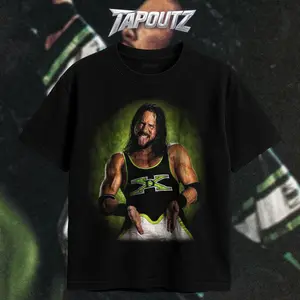 TAPOUTZ X-Pac DX Heavy Cotton Unisex  Tshirt WWE D Generation X Short-Sleeve Round-Neck Casual Lightweight Heavy Cotton Double-Sided DTG Breathable Classic Soft Wrestling Fan T-Shirt, Ideal Gift for Fans