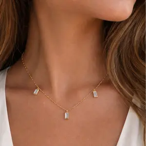 EVRY JEWELS Gold or Silver Plated Women's Twinkle Baby Necklace