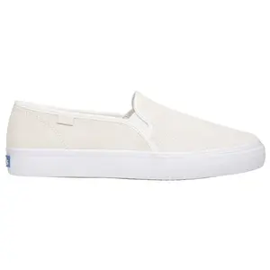 Keds Womens Double Decker Canvas Slip On Sneakers Shoes Casual - Off White