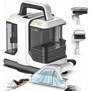 Mini Portable Carpet Cleaner Machine with Dual Size Brushhead, Multi-Purpose and Upholstery Cleaner, Handheld Deep Carpet Cleaning Machine, Spot Cleaner for Couch, Rugs,  Seats and Pet Stains