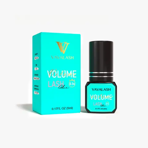 VAVALASH Volume Crystal Eyelash Extension Glue - Single Bottle Makeup Product, 5ml, 0.5s Drying Time, Waterproof, Oil-Proof, Long-Lasting, Seamless Lash Line, Dramatic Doll Eye Effect, Quick Setting