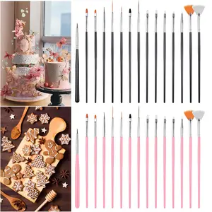 30 Pcs Food Paint Brush Cake Paint Cupcake Decorating Pastry Brush for Baking Fondant for Cake Tools Set Pastry & Basting for Cooking and Chocolate Sugar Cookie Decoration