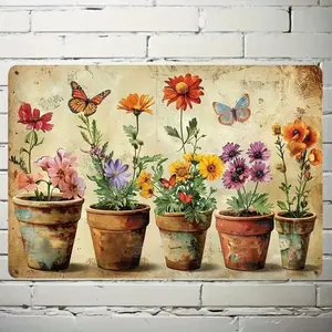 Vintage Life Cast Iron Garden Metal Tin Sign - 12x8in Home Decor Products, Indoor Home Decoration Wall Art, Suitable for Cafe, Garage