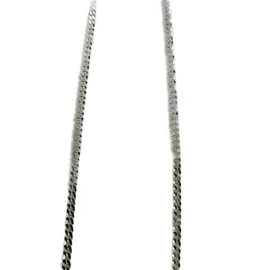 Silver Cuban chain 1.95mm thick, 24 in long- Producto  # 22