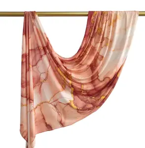 Peach Luxe Marble- Print Jersey