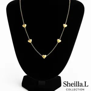 18k Gold Floating Heart Necklace