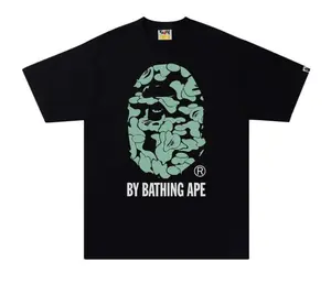 BAPE Text Code Camo By Bathing Ape Tee 'Black'