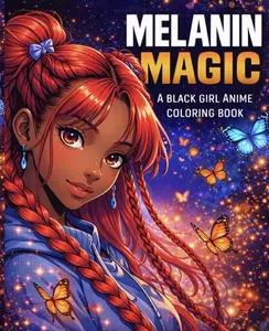 Melanin Magic A Black Girl Coloring Book: Celebrating Black Girl Magic with Anime-Inspired Art, Bold Hairstyles, and Expressive Features