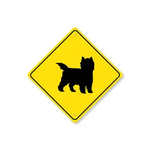 Dog Crossing Diamond Sign - Names Starting with "C and D"