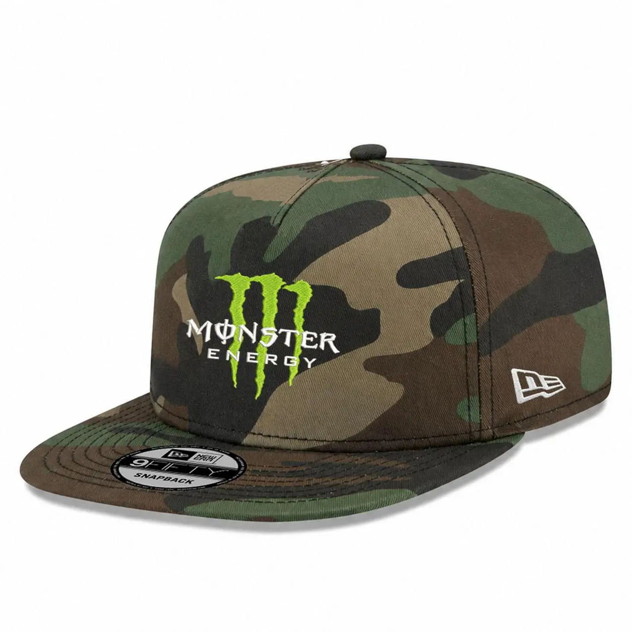 Monster Energy Camo Snapback Hat, Embroidered Flat Brim Camouflage Streetwear Baseball Cap Monster Energy Camo Snapback Hat, Embroidered Flat Brim Camouflage Streetwear Baseball Cap