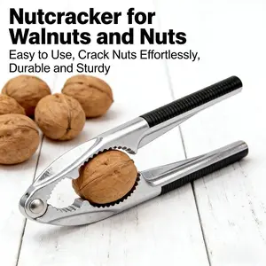 New Effortless Nut Sheller, Multi-Functional Walnut Cracker with Non-Slip Grip, Perfect for Hard-Shell Nuts, Durable Kitchen Accessory for Nut Lovers