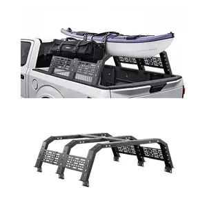 VEVOR Overland Truck Bed Rack, 51.2 - 65.4 in Width, Adjustable Overland Bed Cargo Rack with Sidebar, 900 lbs Static Capacity, Compatible with Mid - Size Trucks Tacoma/Ranger/Gladiator JT/Colorado/CanyonVEVOR Super Brand Day