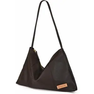 DONNAIN Genuine Leather Crossbody Bag: Premium Full-Grain Cowhide Hobo Bag, Wide Comfortable Strap, Roomy Design, Ideal as a Work Bag, Student Bag, or Daily Essential. women