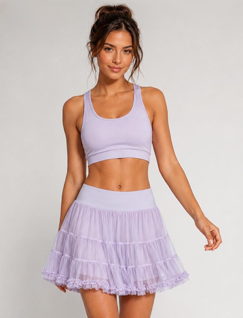 JOJOANS Women's Tennis Yoga Skirt, High-Waisted Tummy-Control Yoga Pants, Golf Shorts, Mesh Double-Pocket Design, for Sports and Casual Wear