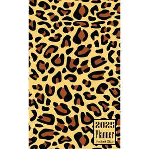2025 Planner Pocket Size: Leopard Cheetah Print Animal themed Cover Daily Weekly Diary 12 Month Calendar Vision Mission Board Schedule Organizer Goals Appointment Notes Paperback – October 3, 2024