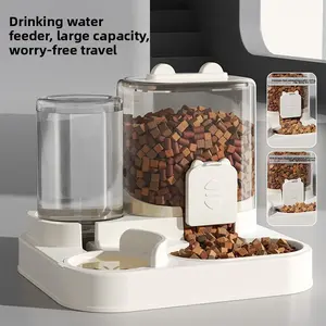2-in-1 Pet Feeder Water Dispenser for Cats Dogs Dry Wet Separation Automatic Food Water Bowl Dual Use Pet Supplies